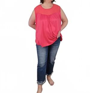 NEW HAPTICS adira sleeveless top in coral